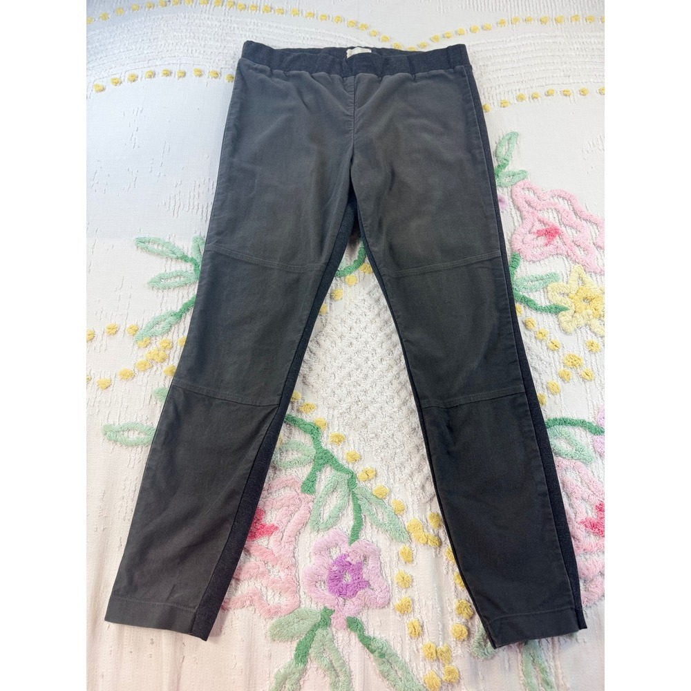 Lou & Grey Form Mixed Media Moto Leggings Charcoal Gray Size M 355592